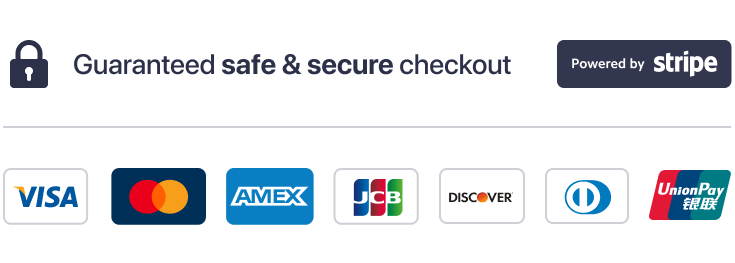 Secure checkout via Stripe